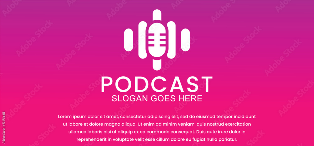 podcast logo microphone icon, vector template talk show, dialogue, communication. with minimalist and modern style podcast logo microphone icon, vector template talk show, dialogue, communication. with minimalist and modern style