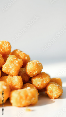 Close Up of Golden Sesame Seed Balls