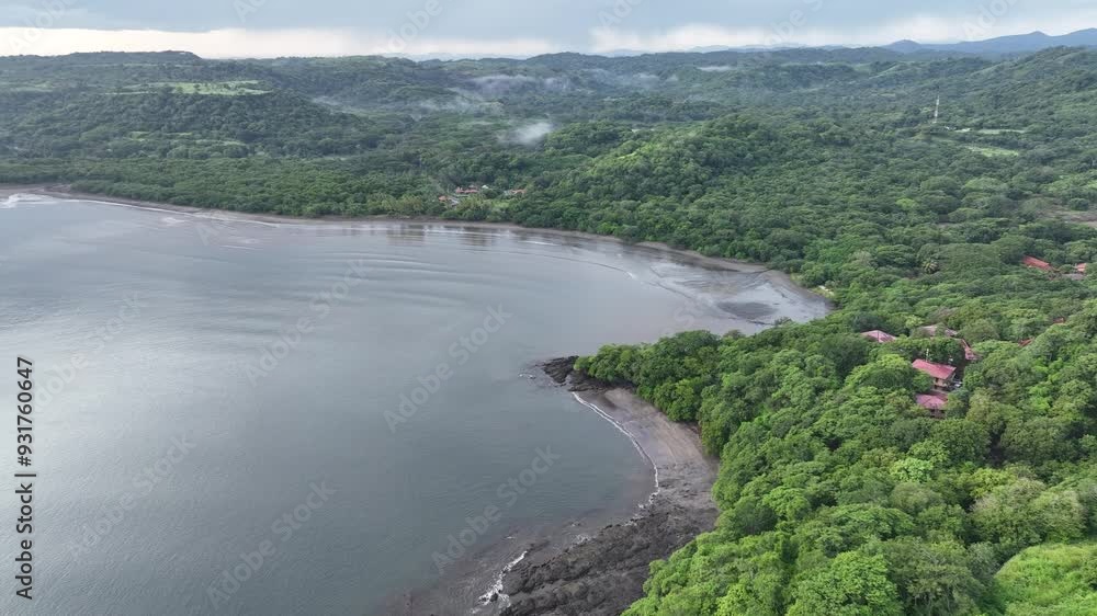 Aerial View of Playa Panama and Bahia Culebra in Guanacaste, Costa Rica Aerial View of Playa Panama and Bahia Culebra in Guanacaste, Costa Rica