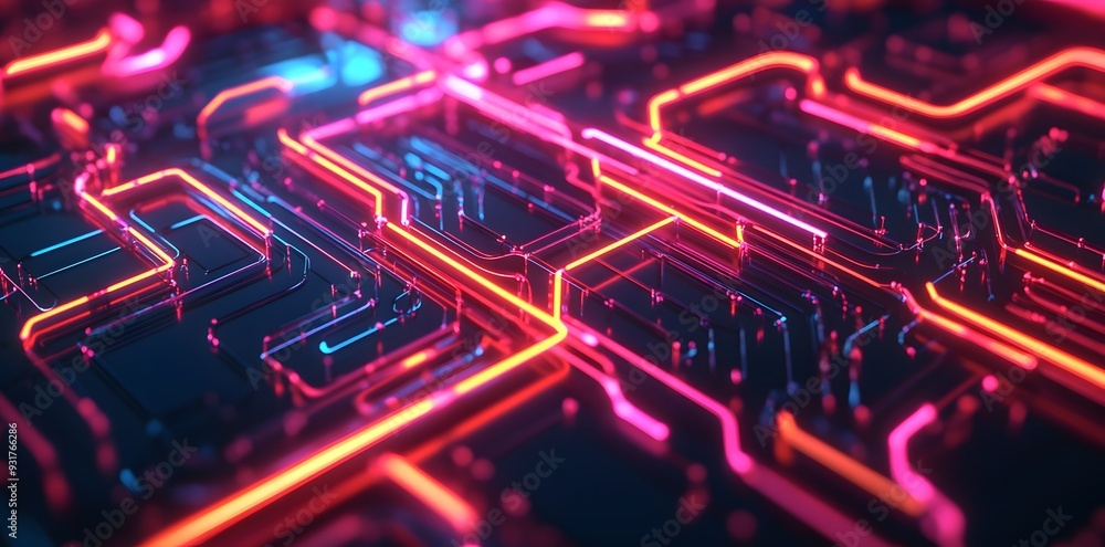 Abstract Neon Circuitry Abstract Neon Circuitry