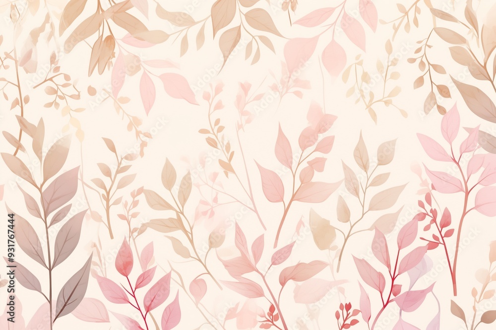 Pastel leaf wallpaper background Pastel leaf wallpaper background