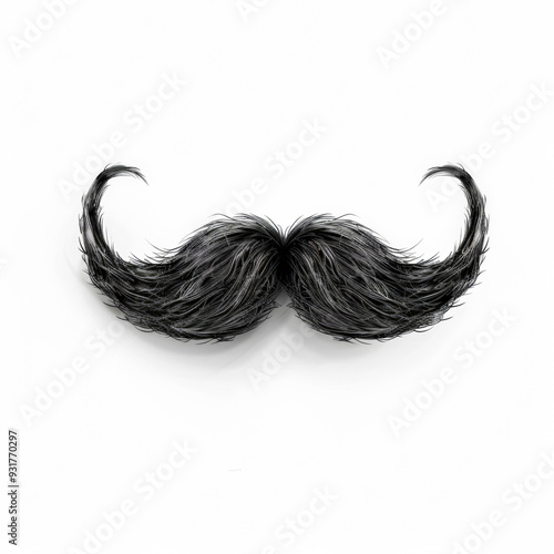 Mustaches styles with white backgrounds