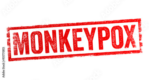 Monkeypox is a rare viral disease that is similar to smallpox, it is caused by the monkeypox virus, text concept stamp