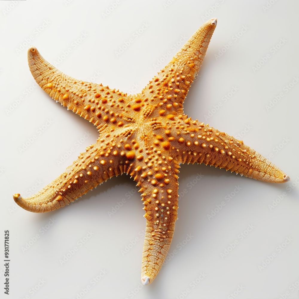 Realistic Photo of Starfish on White Background