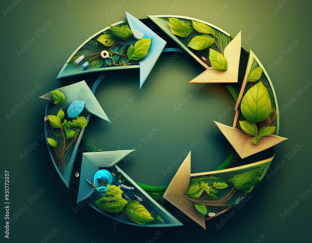 Conceptual Closed Loop Recycling System Representing Circular Economy ...