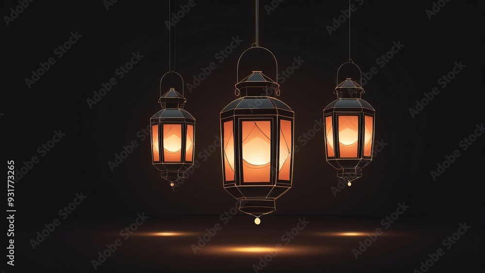 red lantern on a black candles background red lantern on a black candles background