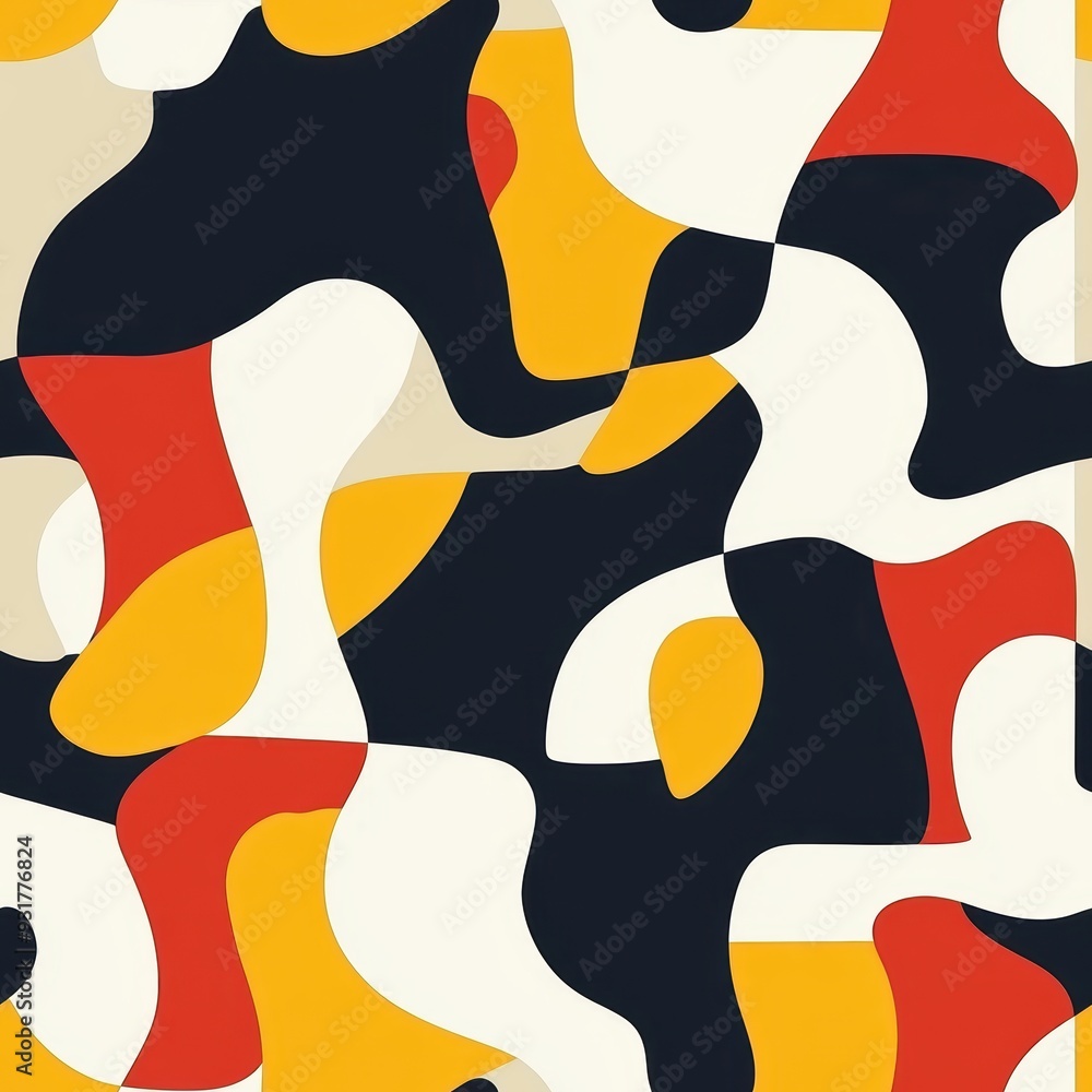 Abstract Colorful Shapes Seamless Pattern Abstract Colorful Shapes Seamless Pattern