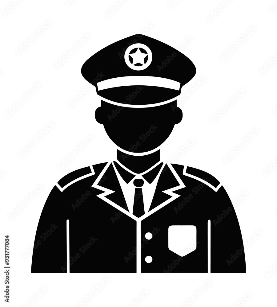 police officer silhouette vector illustration police officer silhouette vector illustration