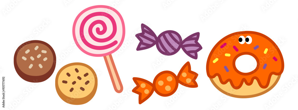 ハロウィンのかわいいお菓子イラスト ハロウィンのかわいいお菓子イラスト