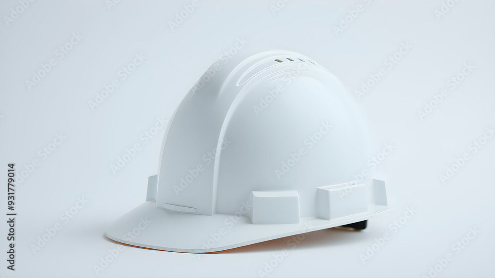 Fototapeta premium white helmet isolated on white