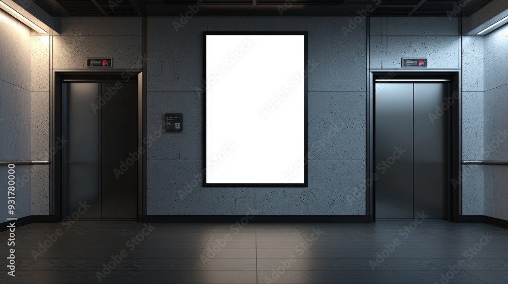 Mockup design for elevator room Mockup design for elevator room