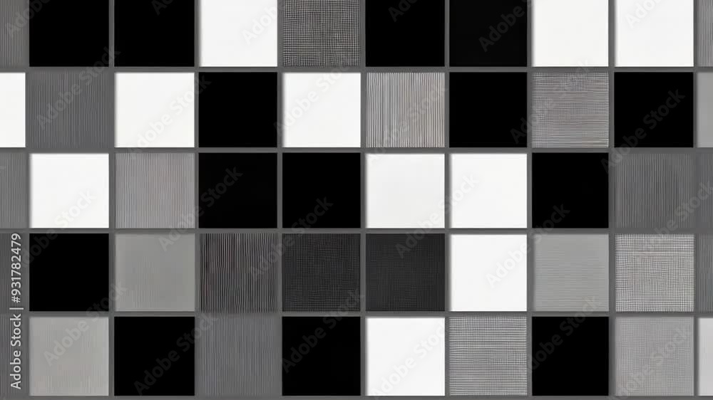 Minimalist Black and White Squares with rotational animation Minimalist Black and White Squares with rotational animation
