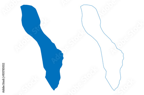 Lake Chandra Taal (Republic of India) map vector illustration, scribble sketch Tso Chigma or Chandra Tal map photo