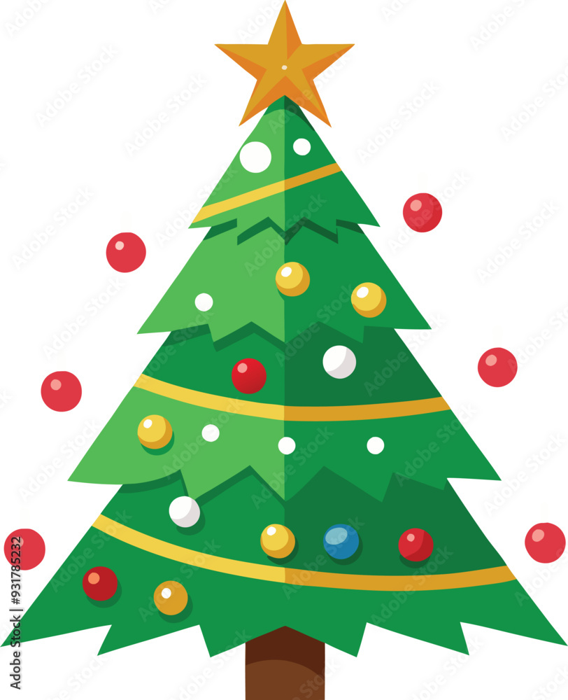 Christmas tree vector illustration design graphic Art. Christmas tree vector illustration design graphic Art.