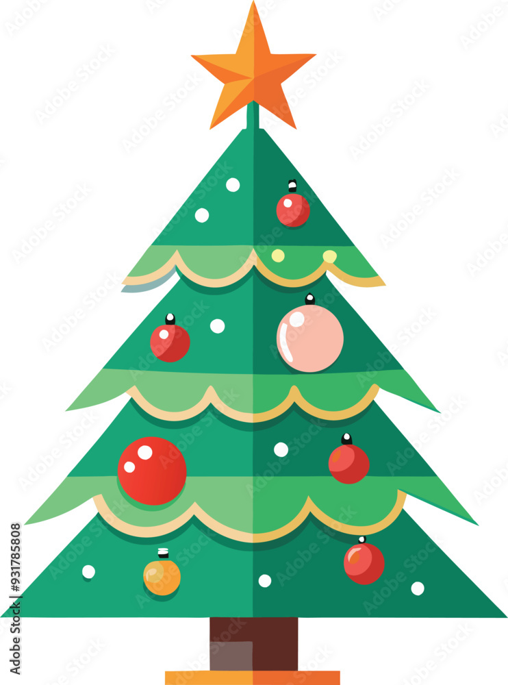 Christmas tree vector illustration design graphic Art. Christmas tree vector illustration design graphic Art.
