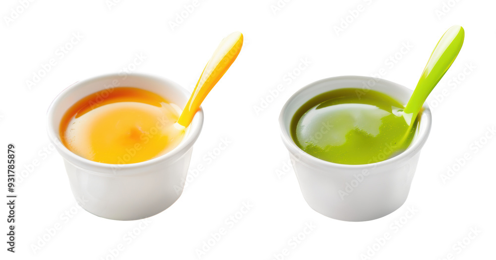 A variety of jam flavors arranged artistically on a surface, showcasing different textures and colors isolated on transparent background cutout png A variety of jam flavors arranged artistically on a surface, showcasing different textures and colors isolated on transparent background cutout png