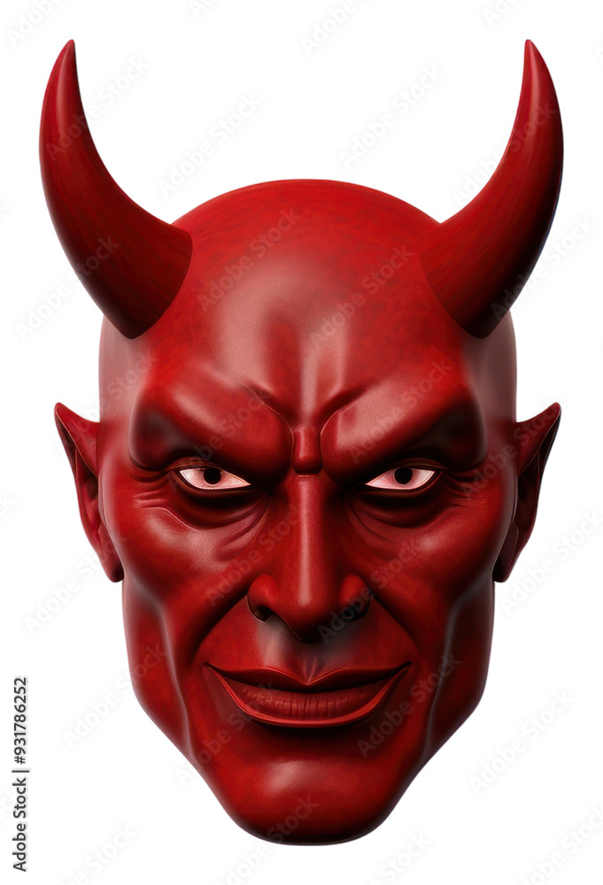 Obraz premium PNG Devil representation portrait photo mask.