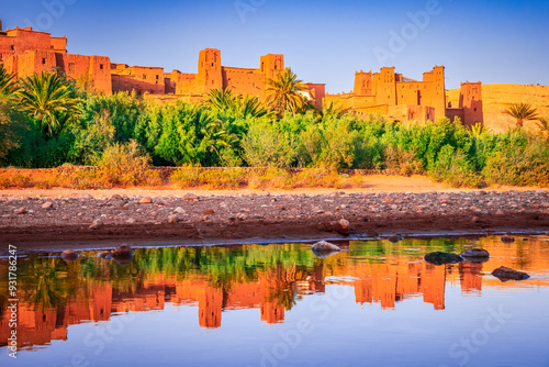 Obraz na płótnie Ait Ben-Haddou, Morocco. Famous old clay town in High Atlas mountains. w salonie