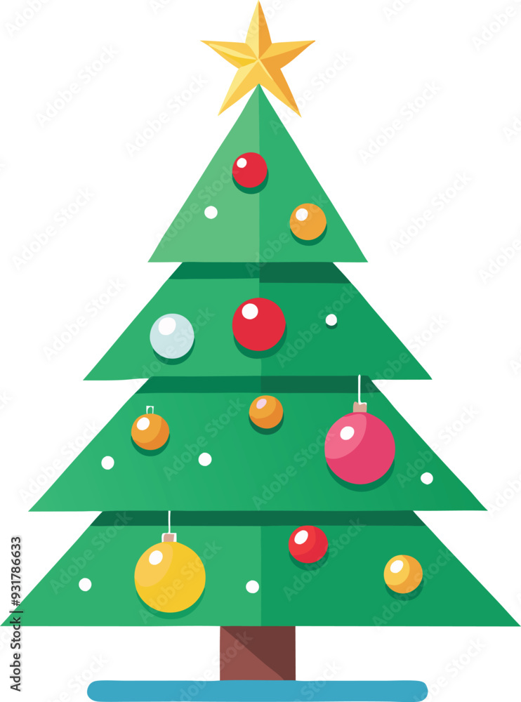 Christmas tree vector illustration design graphic Art. Christmas tree vector illustration design graphic Art.