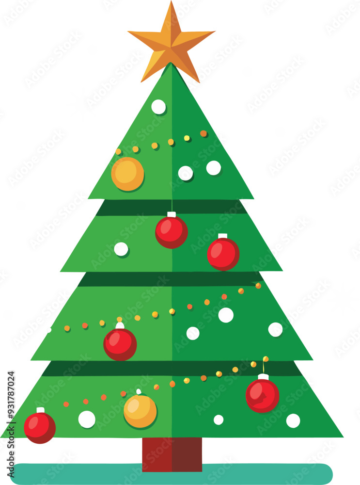 Christmas tree vector illustration design graphic Art. Christmas tree vector illustration design graphic Art.
