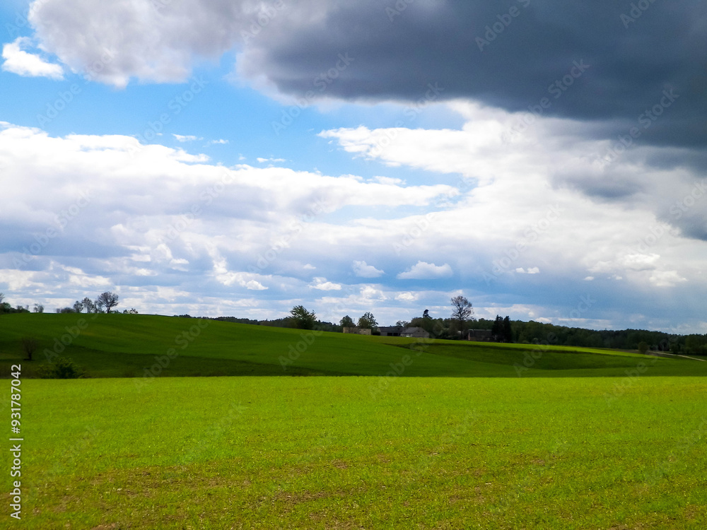 Green fields in Kashubia region - Northern Poland. Green fields in Kashubia region - Northern Poland.
