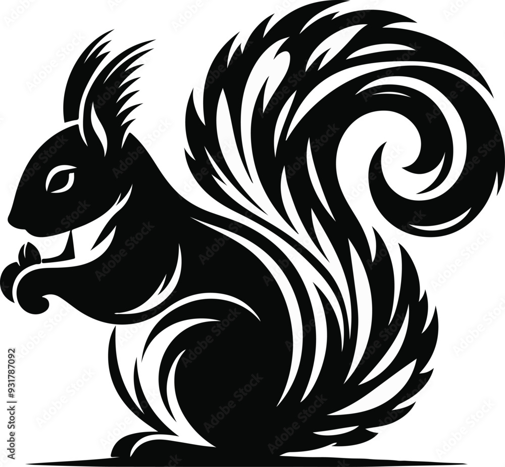 squirrel silhouette design squirrel silhouette design