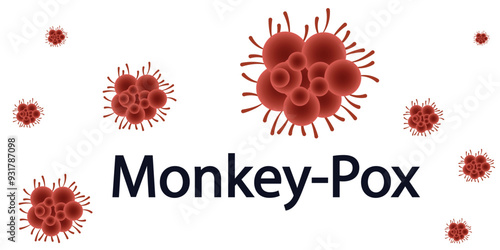 monkeypox virus concept vector .