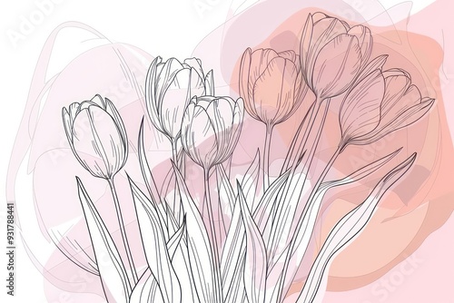 Delicate Tulips in Soft Hues