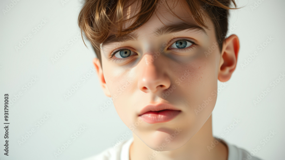 Close-up Portrait of Young Man with Blue Eyes Close-up Portrait of Young Man with Blue Eyes