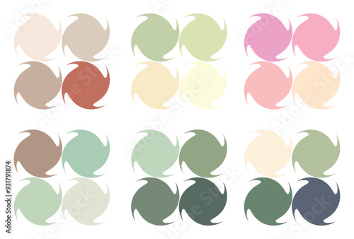 Abstract color palette. Color swatches.