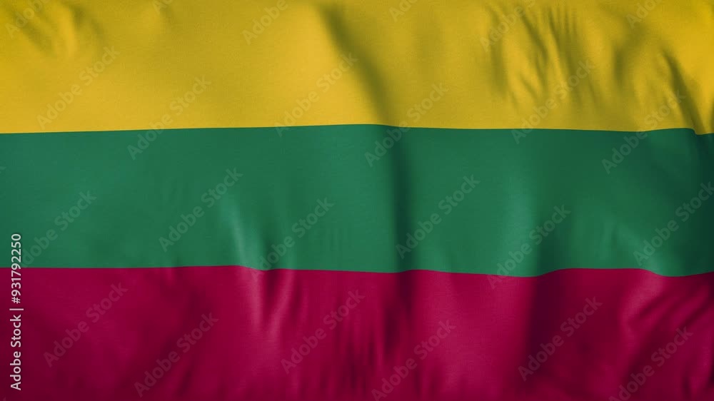 LITHUANIA COUNTRY FLAG. A mesmerizing, ultra-slow-motion video of a high-quality flag gracefully waving in the wind, capturing every delicate ripple and fold in stunning detail. LITHUANIA COUNTRY FLAG. A mesmerizing, ultra-slow-motion video of a high-quality flag gracefully waving in the wind, capturing every delicate ripple and fold in stunning detail.