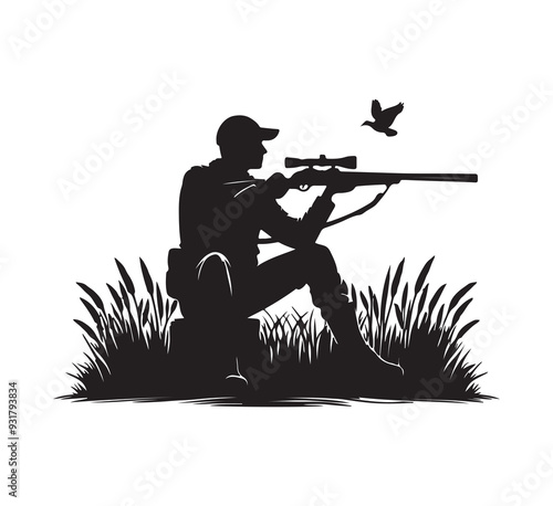 silhouette of a soldier with a rifle