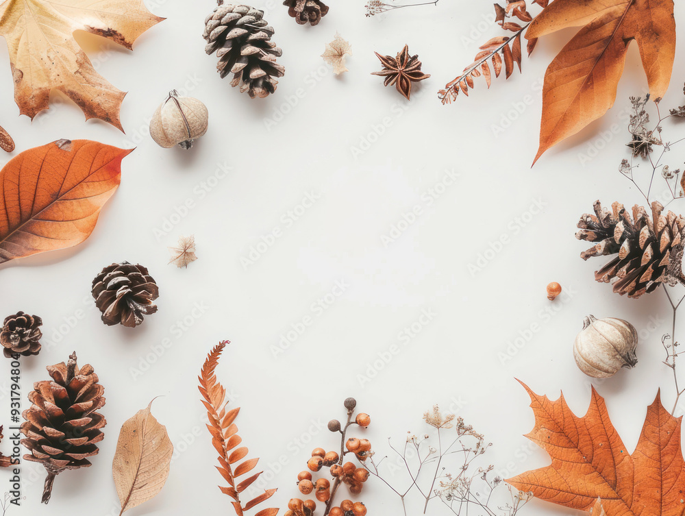 Autumn touches on a white canvas Autumn touches on a white canvas