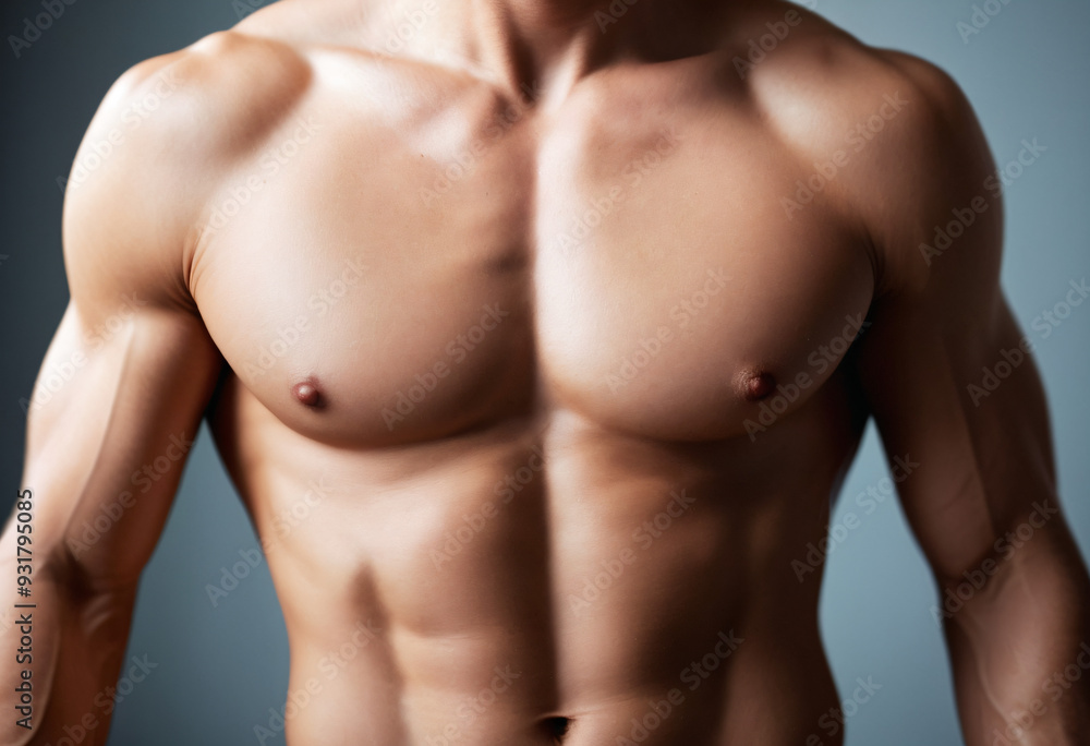 handsome torso of a man with close-up handsome torso of a man with close-up