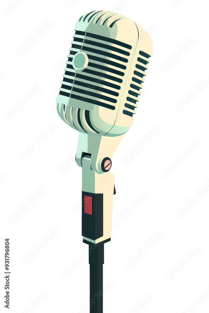 Fototapeta premium PNG Studio microphone performance technology equipment.