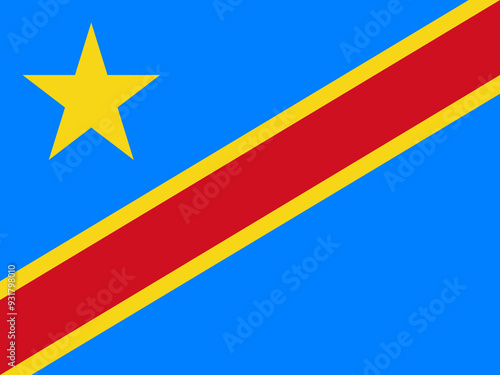 Flag of he Democratic Republic of the Congo