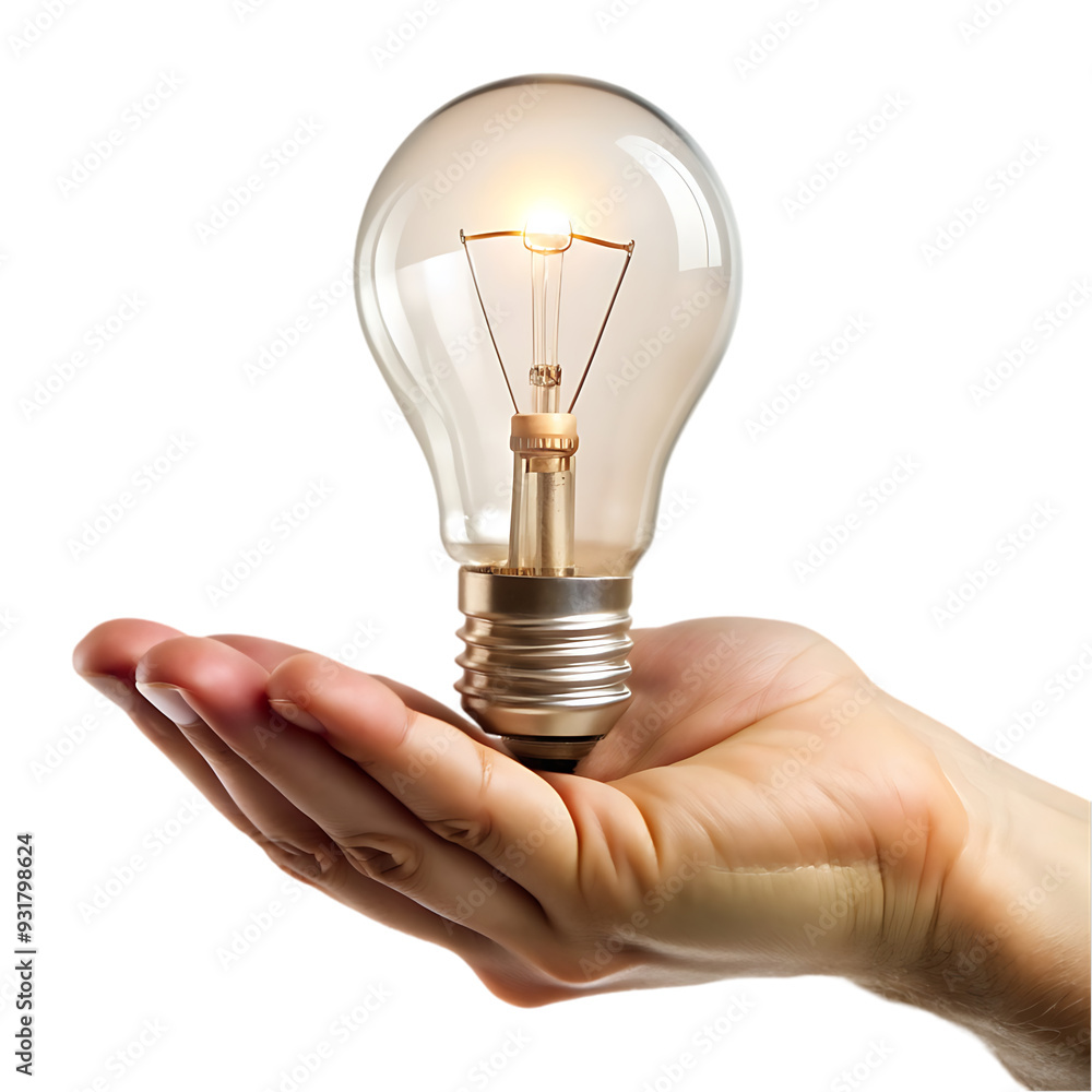 light bulb in hand light bulb in hand