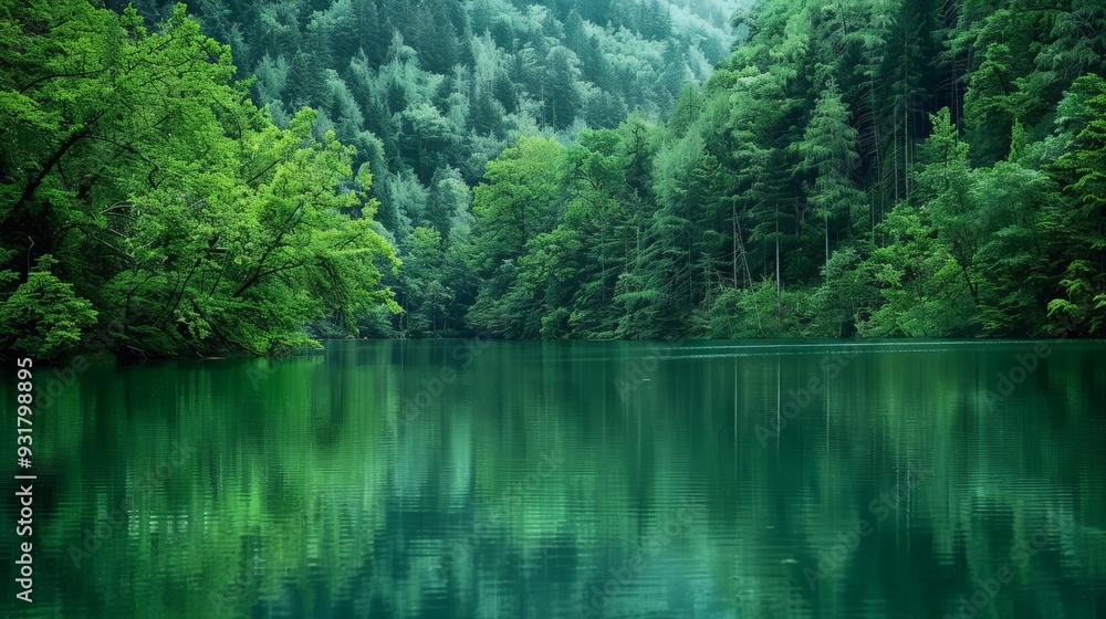 Tranquil Forest Lake. Tranquil Forest Lake.