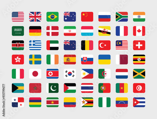 Free Download Giant Flag Collection. Set of World Country National Flag. 
 - GFXLoad