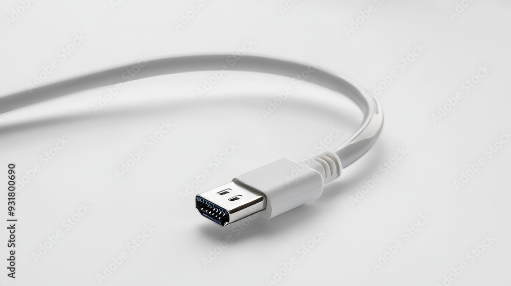 Cable with USB and micro USB connectors, isolated on a white background with insulation. Cable with USB and micro USB connectors, isolated on a white background with insulation.