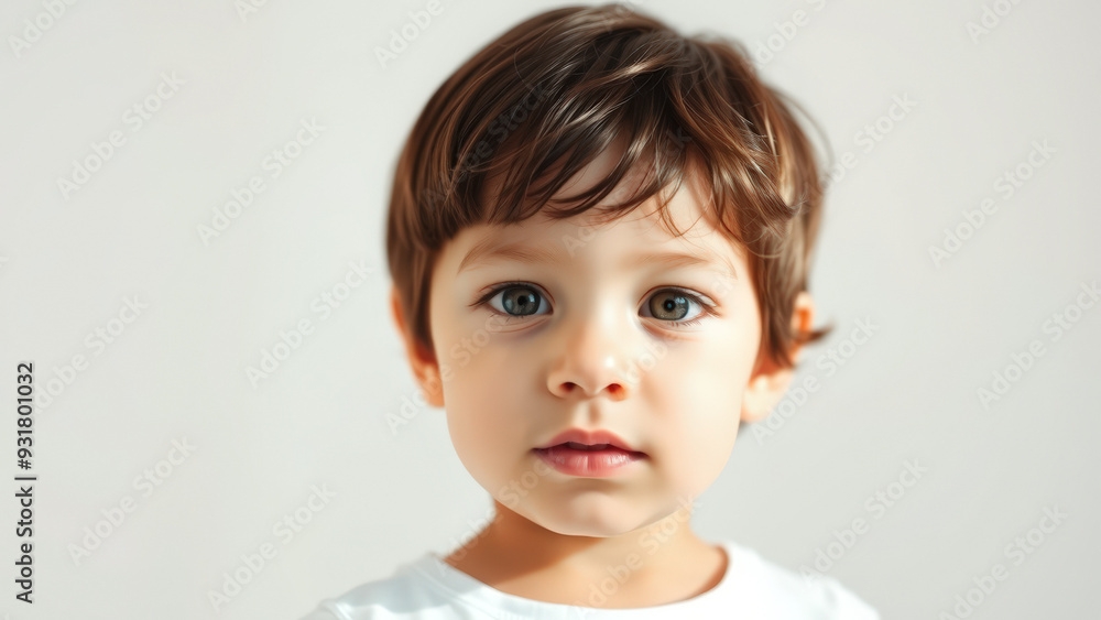 Portrait of a Little Boy with Curious Eyes Portrait of a Little Boy with Curious Eyes