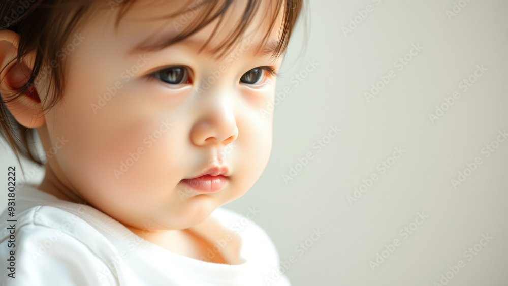 Portrait of a baby girl with big brown eyes Portrait of a baby girl with big brown eyes