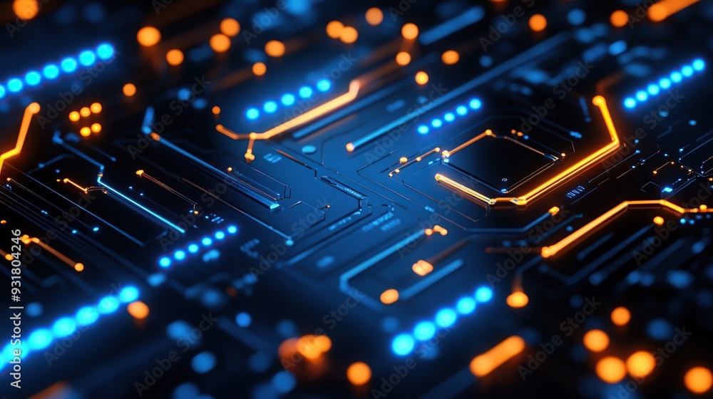 Obraz premium Futuristic Circuit Board