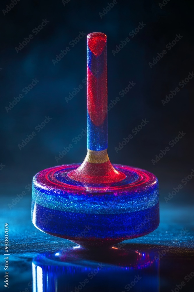 'A striking, high-contrast image of a brightly colored Hanukkah dreidel with intricate details.' 'A striking, high-contrast image of a brightly colored Hanukkah dreidel with intricate details.'