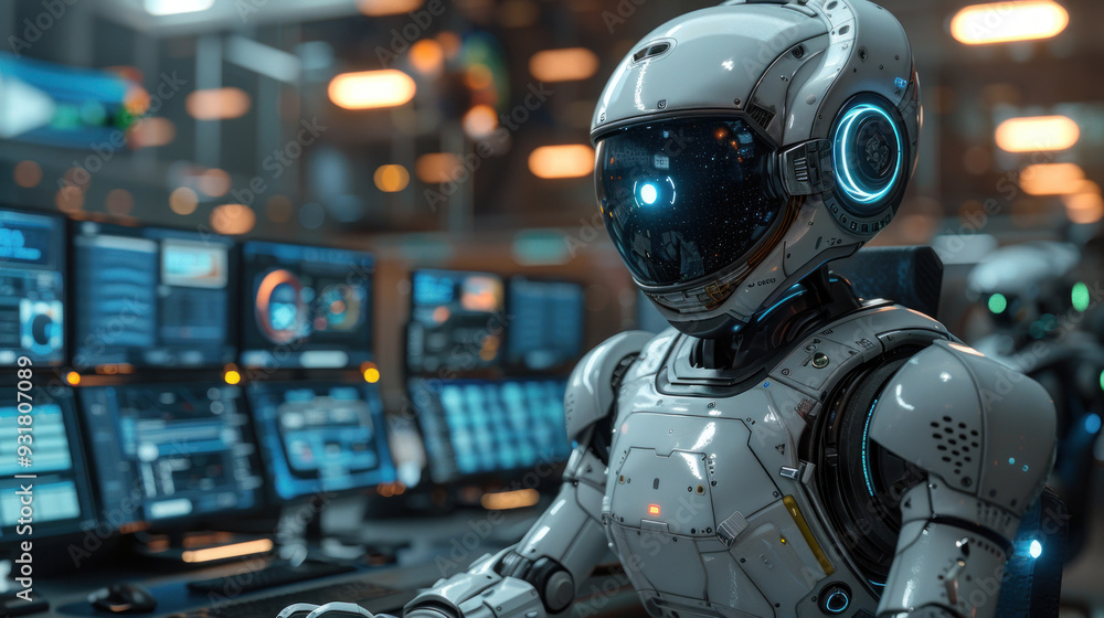 Humanoid AI robot assists in bustling call center Humanoid AI robot assists in bustling call center