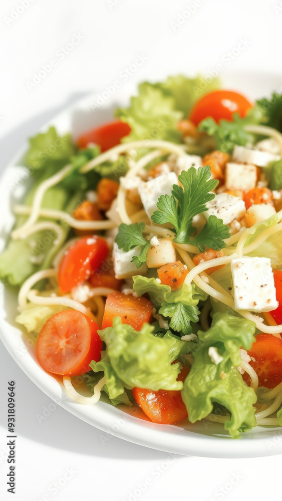 Fresh Salad with Feta Cheese and Cherry Tomatoes Fresh Salad with Feta Cheese and Cherry Tomatoes