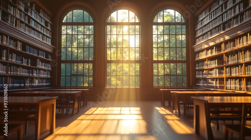 Wallpaper Mural Sunlit Sanctuary of Books Torontodigital.ca