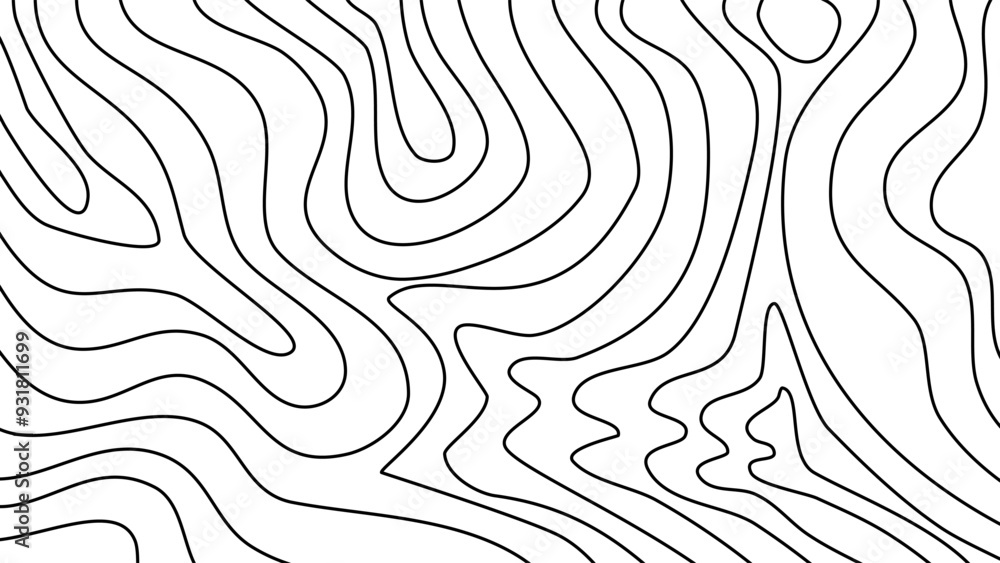 Topographic line contour map background Topographic line contour map background
