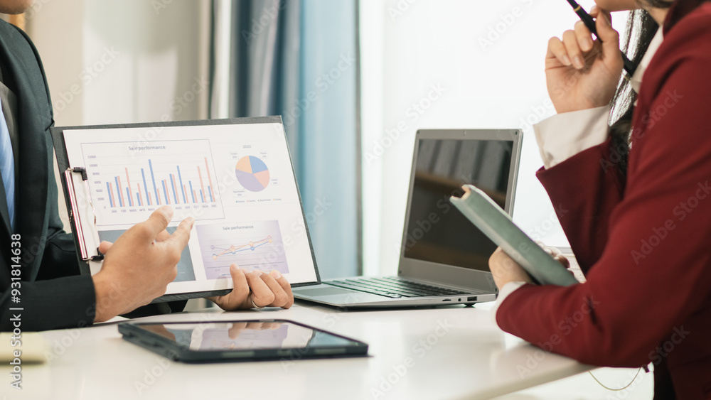 Business people in the conference room are introducing and consulting each other to create good business profits. Concept of consulting with a consultant between investors to exchange knowledge.
Business people in the conference room are introducing and consulting each other to create good business profits. Concept of consulting with a consultant between investors to exchange knowledge.