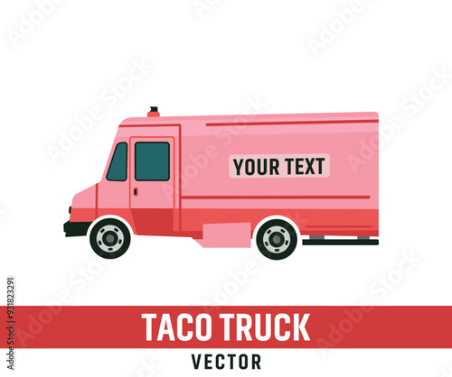 Taco Truck Illustration Vector Collection Set, Eye-Catching Taco Truck Vector Illustration for Themed Parties, Food Blogs, and Merchandising Isolated Outline Icon Set.